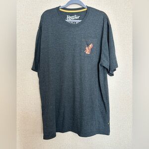 Howler Brothers Charcoal Tee with Orange Graphic